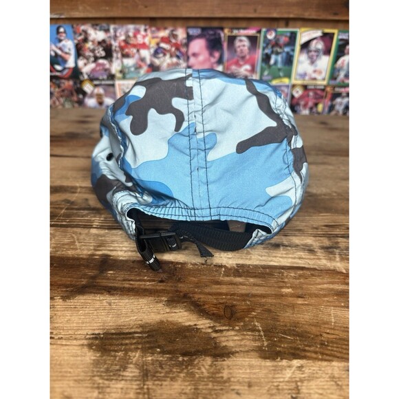Supreme FW18 Reflective Teal Blue Camo Cap 5 Panel OSFM RARE Strapback USA - Picture 3 of 8